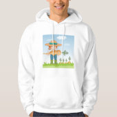 Bauer Girl mit Gartenmöbeln Hoodie (Vorderseite)