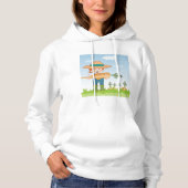 Bauer Girl mit Gartenmöbeln Hoodie (Vorderseite)