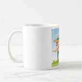 Bauer Girl mit Gartenmöbeln Kaffeetasse (Links)