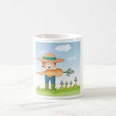 Bauer Girl mit Gartenmöbeln Kaffeetasse