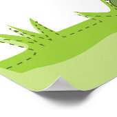 Bauer Girl mit Gartenmöbeln Poster (Ecke)