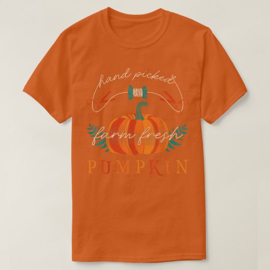 Bauer Hand Picknick Frische Kürbis Thanksgivin T-Shirt (Design vorne)