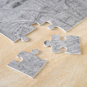 Bauer Hay Field Scene B&W Round Bales im Sommer Puzzle (Seite)