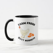 Bauer Hühnerfleisch Hintern Nuggets 11 oz Keramik  Tasse (Links)