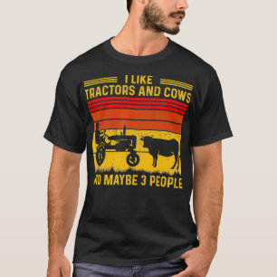 Bauer Ich mag Traktoren und Kühe und vielleicht 3 T-Shirt