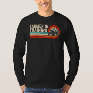 Bauer in Ausbildung Landwirtschaft Retro Sonnenunt T-Shirt