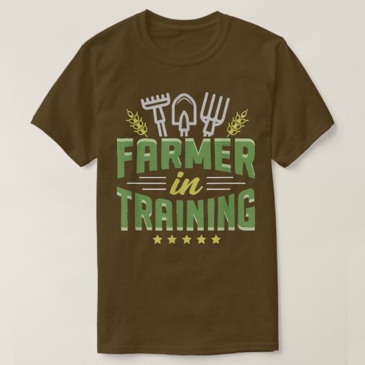 Bauer in der Ausbildung für einen künftigen Bauer T-Shirt (Design vorne)