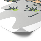 Bauer in einem Reifenfeld Poster (Ecke)