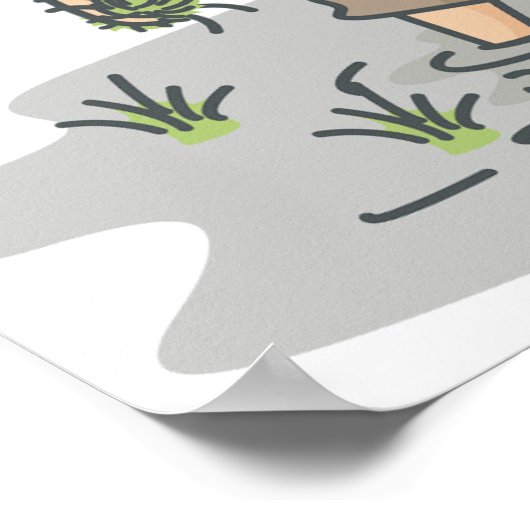 Bauer in einem Reifenfeld Poster (Ecke)