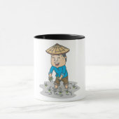 Bauer in einer Tasse mit Reisfeldern (Zentrum)
