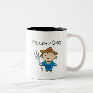 Bauer-Jungen-T-Shirts und Geschenke Zweifarbige Tasse