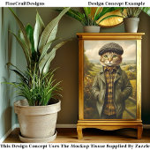 Bauer Katalogportrait in Landschaft CM1 Decoupage Seidenpapier