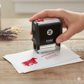 Bauer Kuh Silhouette Rücksendeadresse Permastempel