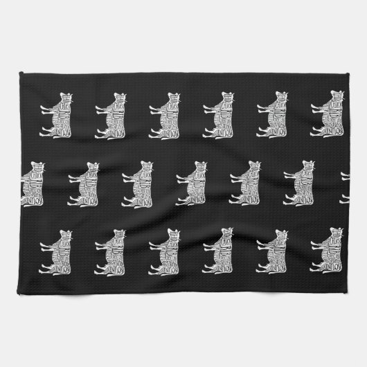 Bauer Kuhfleisch Fleisch von Fleischereien von Rin Geschirrtuch (Horizontal)