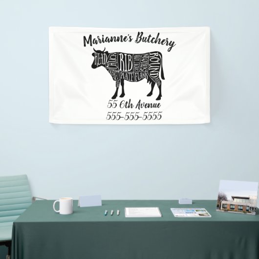 Bauer Kuhfleisch Fleischstücke Fleisch von Fleisch Banner (Messeveranstaltung)