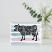 Bauer Kuhfleisch Fleischstücke Fleisch von Fleisch Postkarte (Stehend Vorderseite)