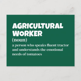 Bauer & Landarbeiter - Funny Definition Feiertagspostkarte