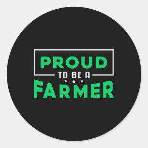 Bauer Landwirtschaft Hühner Funny Gift Runder Aufkleber