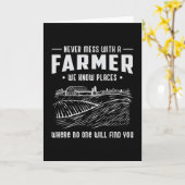 Bauer Landwirtschaft Landwirtschaft Funny Traktor Karte (Gelbe Blume)