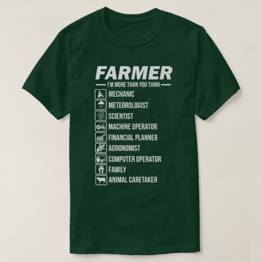 Bauer Landwirtschaftliche Bio landwirtschaftliche T-Shirt (Design vorne)