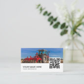 Bauer Landwirtschaftstrator QR-Code Visitenkarte (Stehend Vorderseite)
