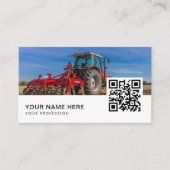 Bauer Landwirtschaftstrator QR-Code Visitenkarte (Vorderseite)