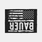 Bauer Last Name Funny Surname Team Bauer Family Re Fleecedecke (Vorderseite (Horizontal))