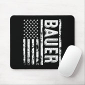 Bauer Last Name Funny Surname Team Bauer Family Re Mousepad (Mit Mouse)