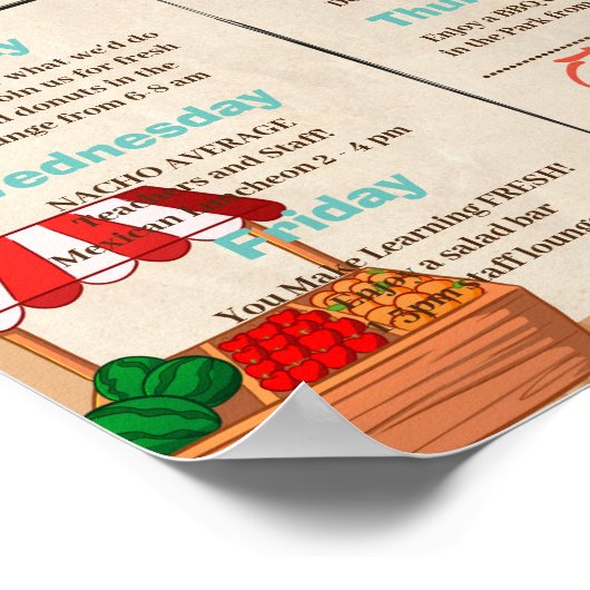 Bauer-Lehrer-Wertungswochenvorlage Poster (Ecke)