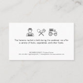 Bauer | Mais | Holz Visitenkarte (Rückseite)