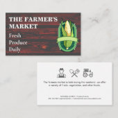 Bauer | Mais | Holz Visitenkarte (Vorne/Hinten)