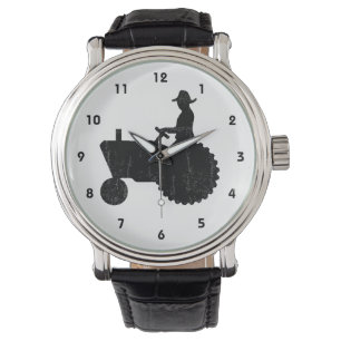 Bauer Man on Tractor Sign Armbanduhr