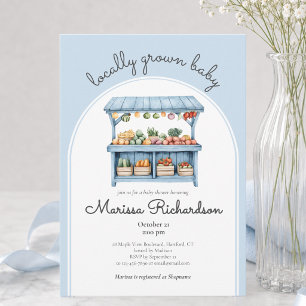Bauer Market Baby Boy Dusche Einladung