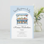 Bauer Market Baby Boy Dusche Einladung (Stehend Vorderseite)