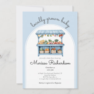 Bauer Market Baby Boy Dusche Einladung