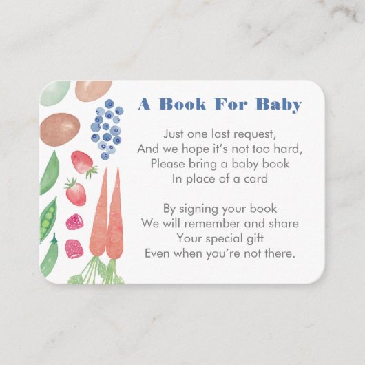 Bauer Market Baby Boy Showbuchanfrage Begleitkarte (Vorderseite)