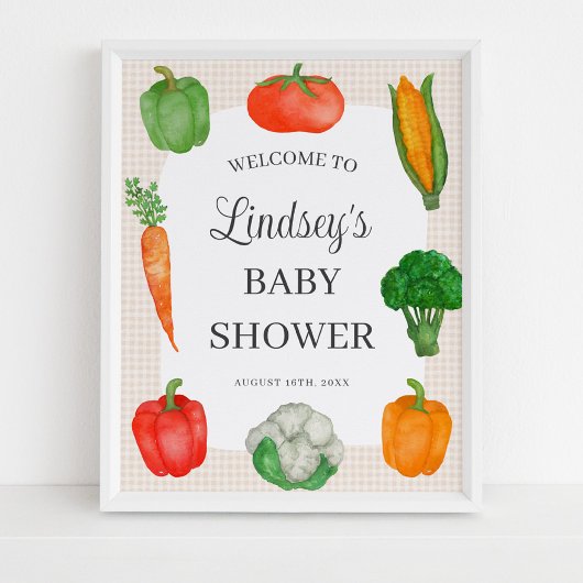 Bauer Market Baby Dusche Begrüßungszeichen Plakat