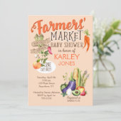 Bauer Market Baby Dusche Einladung (Stehend Vorderseite)