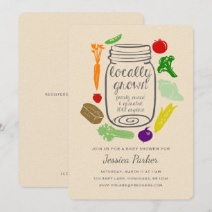 Bauer Market Baby Dusche Einladung