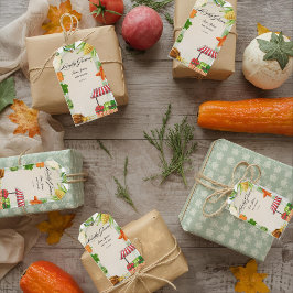 Bauer Market Baby Dusche Einladung Geschenkanhänger