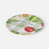 Bauer Market Baby Dusche Einladung Pappteller (Schrägansicht)