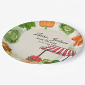 Bauer Market Baby Dusche Einladung Pappteller (Schrägansicht)