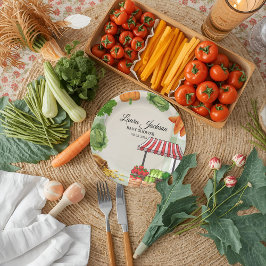 Bauer Market Baby Dusche Einladung Pappteller