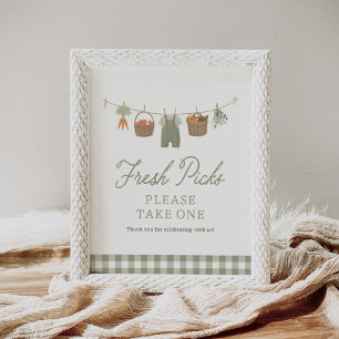 Bauer Market Baby Dusche Frische Pflücken Favorit Poster