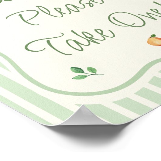 Bauer Market Baby Dusche Gastgeschenk Poster (Ecke)