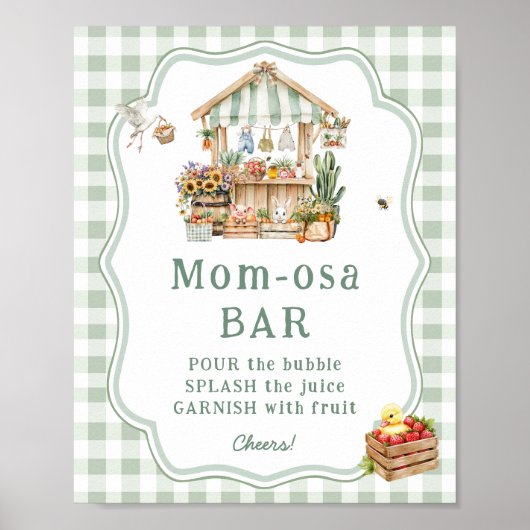 Bauer Market Baby Dusche Mama-osa Bar Poster (Vorne)