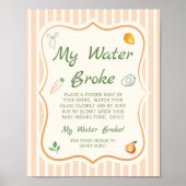 Bauer Market Baby Dusche mein Wasser Broke Poster (Vorne)