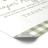 Bauer Market Baby Dusche Windeln Raffle-Zeichen Poster (Ecke)