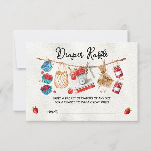 Bauer Market Baby Duwer Windelwaschkarte Einladung (Vorderseite)