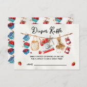 Bauer Market Baby Duwer Windelwaschkarte Einladung (Vorne/Hinten)